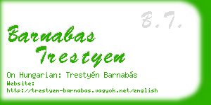 barnabas trestyen business card