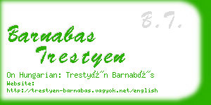 barnabas trestyen business card